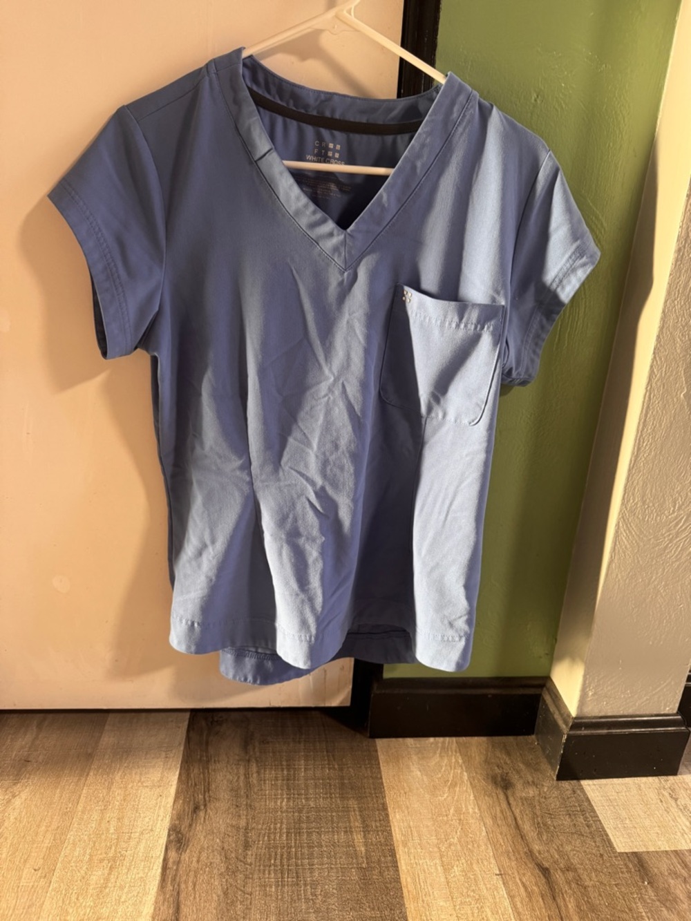 CRFT by White Cross 1-Pocket V-Neck Top in ceil blue